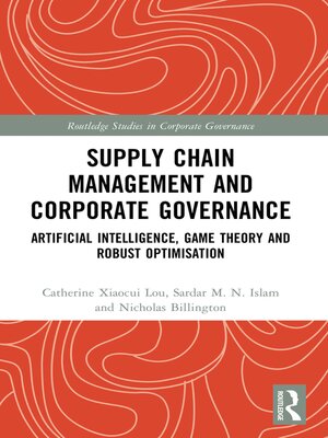 cover image of Supply Chain Management and Corporate Governance